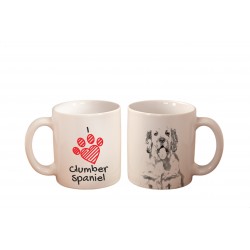 Clumber Spaniel - a mug with a dog. "I love...". High quality ceramic mug.