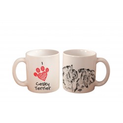 Cesky Terrier - a mug with a dog. "I love...". High quality ceramic mug.