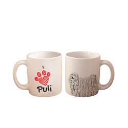 Puli - a mug with a dog. "I love...". High quality ceramic mug.