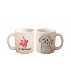 Löwchen - a mug with a dog. "I love...". High quality ceramic mug.