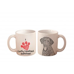 Curly coated retriever - a mug with a dog. "I love...". High quality ceramic mug.