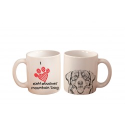 Entlebucher Mountain Dog - a mug with a dog. "I love...". High quality ceramic mug.