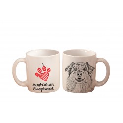 Australian Shepherd - a mug with a dog. "I love...". High quality ceramic mug.