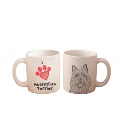 Australian terrier - a mug with a dog. "I love...". High quality ceramic mug.