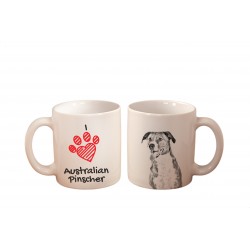 Austrian Pinscher - a mug with a dog. "I love...". High quality ceramic mug.