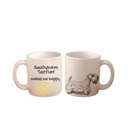 Sealyham terrier - a mug with a dog. "... makes me happy". High quality ceramic mug.