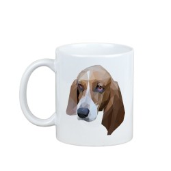 Enjoying a cup with my pup Basset - kubek z geometrycznym psem