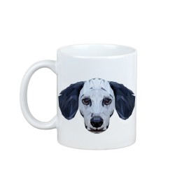 Profitant d'une tasse avec mon chiot Dálmata - une tasse avec un chien géométrique