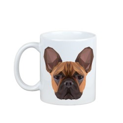 Enjoying a cup with my pup French Bulldog - a mug with a geometric dog