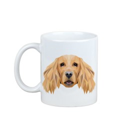 Enjoying a cup with my pup English Cocker Spaniel - a mug with a geometric dog