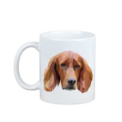 Disfrutando de una taza con mi perrito Setter - una taza con un perro geométrico
