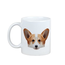 Enjoying a cup with my pup Welsh corgi cardigan - a mug with a geometric dog