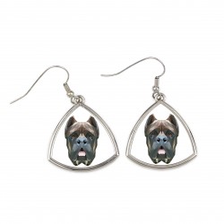 Earrings with a Cane Corso dog. A new collection with the geometric dog