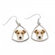Earrings with a Fox Terrier dog. A new collection with the geometric dog