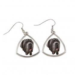 Earrings with a Neapolitan Mastiff dog. A new collection with the geometric dog