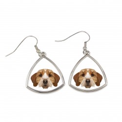 Earrings with a Basset Fauve De Bretagne dog. A new collection with the geometric dog