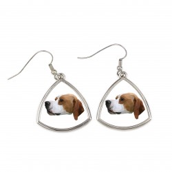 Earrings with a Pointer dog. A new collection with the geometric dog