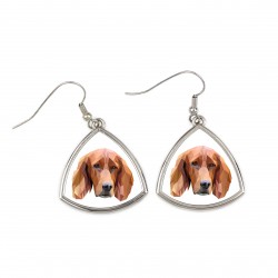 Earrings with a Setter dog. A new collection with the geometric dog