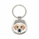 Collection of keyrings with images of purebred dogs, unique gift, sublimation