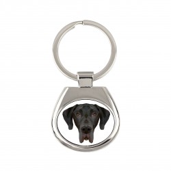 Key pendant with a Great Dane dog. A new collection with the geometric dog