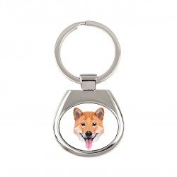 Key pendant with a Shiba Inu dog. A new collection with the geometric dog