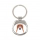 Key pendant with a Saluki dog. A new collection with the geometric dog