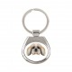Key pendant with a Shih Tzu dog. A new collection with the geometric dog