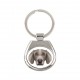 Key pendant with a Weimaraner dog. A new collection with the geometric dog