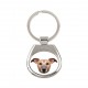 Key pendant with a Whippet dog. A new collection with the geometric dog
