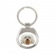 Key pendant with a Havanese dog. A new collection with the geometric dog