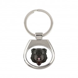 Anhängsel mit Schlüssel Flandrischer Treibhund. Neue Kollektion mit geometrischem Hund