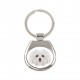 Key pendant with a Bolognese dog. A new collection with the geometric dog
