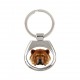 Key pendant with a Chow chow dog. A new collection with the geometric dog