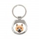 Key pendant with a Norwich Terrier dog. A new collection with the geometric dog