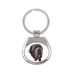 Key pendant with a Neapolitan Mastiff dog. A new collection with the geometric dog