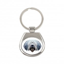 Anhängsel mit Schlüssel Polnische Hunderasse. Neue Kollektion mit geometrischem Hund
