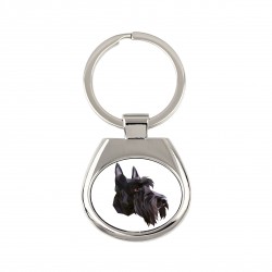Anhängsel mit Schlüssel Scottish Terrier. Neue Kollektion mit geometrischem Hund
