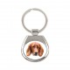 Key pendant with a Setter dog. A new collection with the geometric dog
