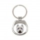 Key pendant with a West Highland White Terrier dog. A new collection with the geometric dog