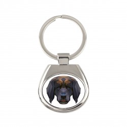 Key pendant with a Leoneberger dog. A new collection with the geometric dog