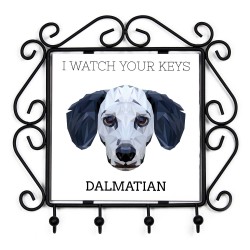 Schlüsselaufhänger mit Dalmatiner, I watch your keys. Neue Kollektion mit geometrischem Hund