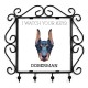 A key rack with Dobermann, I watch your keys. A new collection with the geometric dog
