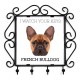 A key rack with French Bulldog, I watch your keys. A new collection with the geometric dog