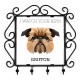 A key rack with Brussels Griffon, I watch your keys. A new collection with the geometric dog