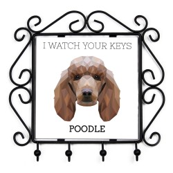 A key rack with Poodle, I watch your keys. A new collection with the geometric dog