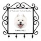 A key rack with Samoyed, I watch your keys. A new collection with the geometric dog