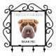 A key rack with Shar Pei, I watch your keys. A new collection with the geometric dog