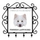 A key rack with Finnish Lapphund, I watch your keys. A new collection with the geometric dog