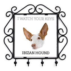 A key rack with Ibizan Hound, I watch your keys. A new collection with the geometric dog