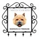 A key rack with Norwich Terrier, I watch your keys. A new collection with the geometric dog